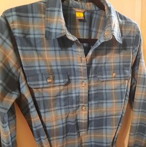 Cozy flannel shirt dress